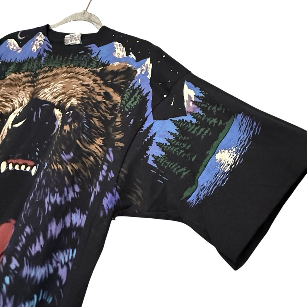 Rare Liquid Blue 1995 All Over Print Grizzly Bear John Connell Tee Size XXL. - Picture 7 of 11